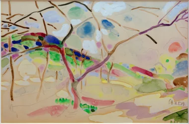 Paisagem com árvores em Pretzfeld