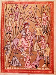 Entrada triunfal de Jesus em Jerusalém (miniatura, ca. 1085)