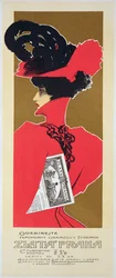 Reprodução de um cartaz publicitário de Zlata Praha, um jornal ilustrado semanal, Praga
