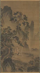 O Eremita Xu You Descansando por um riacho