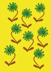 Margaridas repetem o fundo amarelo (digital)