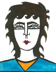 Mullet Hair, 2024 (caneta com tinta sobre papel)