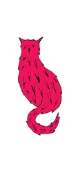 Gato vermelho (caneta de feltro sobre papel)