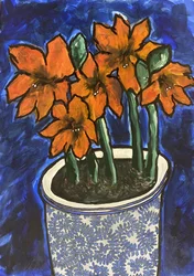 Flores laranja vibrantes