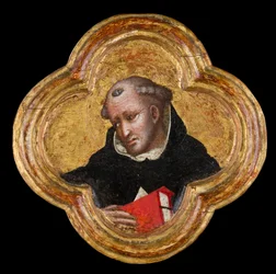 St. Thomas Aquinas (tempera no painel)