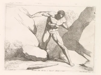Hércules separa as rochas Calpe e Abila (os Pilares de Hércules)
Ercole che divide i Monti Abila e Calpe (título sobre o objecto)