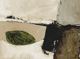 Paisagem abstrata em tons terrosos