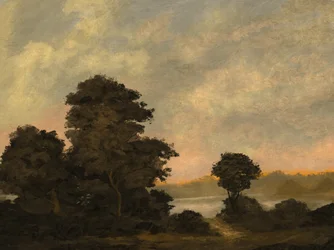 Paisagem tranquila ao pôr do sol