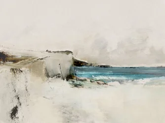 Oceano e falésias brancas