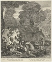 Diana e as suas ninfas descobertas por Actaeon