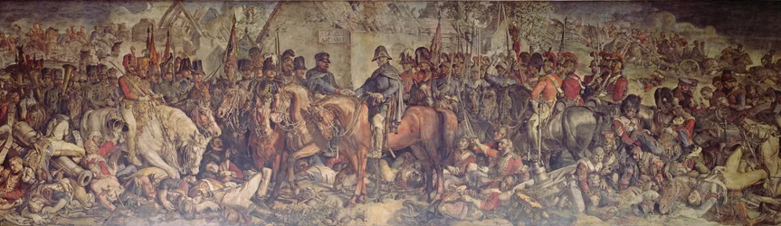 O Encontro de Wellington e Blucher depois de Waterloo (pintura de parede)