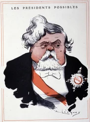 Retrato de Armand Fallières (1841 - 1931), estadista francês, de Losques.