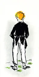 ilustração para a peça produzida por Jules Renard a partir do seu romance "Cabeça de Cenoura" (ilustração)