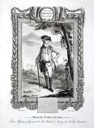Major John Andre, falecido general adjunto do exército britânico na América do Norte, gravado por Thomas Cook (1744-1818) c.1785 (gravura)