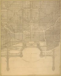 Placa 110 do Plano de Chicago, 1909: Chicago. Plano do Sistema Completo de Rua...