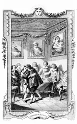 Ilustração de &39;Roderick Random&39; de Tobias Smollett, gravada por James Heath, 1780