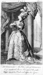 Sra. Hartley como Marcia em &39;Cato&39; de Addison, 1777