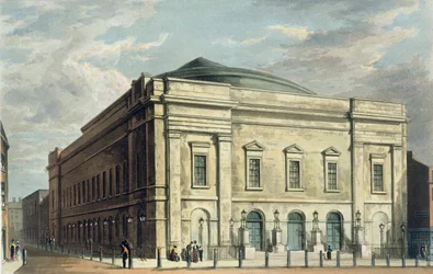 Theatre Royal, Drury Lane, em Londres, projetado por Benjamin Wyatt em 1812, 1826