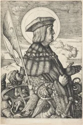 Imperador Maximiliano I disfarçado de São Jorge