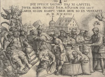 Ilustração para Provérbios 11: 26, 1534.