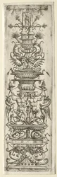 Filé de ornamento com candelabro-ornamento.
