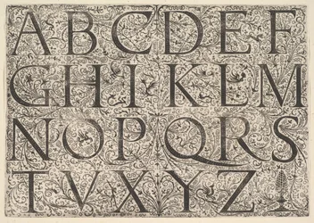 Alfabeto romano em maiúsculas, c. 1520