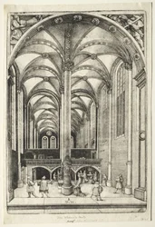 Vista no interior da Igreja de Santa Catarina em Augsburg