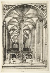 Vista no interior do St. Catherines chruch em Augsburg.