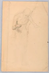 Desenho, Homem barbudo de pé, 1852