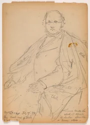 Desenho, James Lenox sentado, 19 de fevereiro de 1874