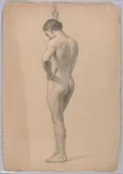 Desenho, Nu masculino em pé, novembro de 1866