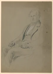 Desenho, Homem sentado, 1860