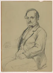 Desenho, Homem sentado, ca. 1860
