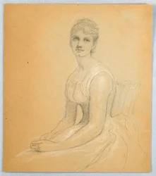Desenho, Esboço para um retrato de mulher, 1881