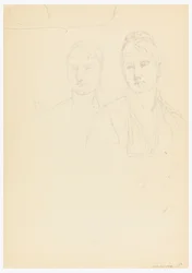 Desenho, Esboço para um retrato de Bella Worsham, 1878