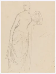 Desenho, Esboço para um retrato da Sra. Bella Worsham, 1878