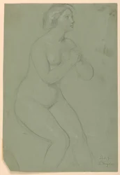 Desenho, Estudo para "A Madalena", F, 1852