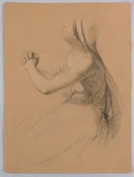 Desenho, Estudo para "Comunhão de t, 1844
