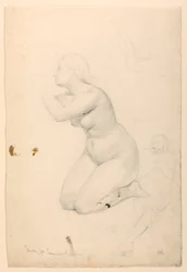 Desenho, Estudo para a "Comunhão dos Doentes", 1844-45