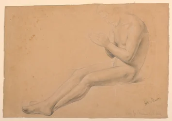 Desenho, Estudo para a "Comunhão dos Doentes", 1844-45