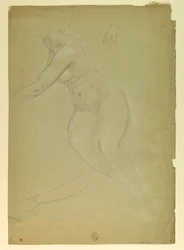 Desenho, Estudo para "Justiça e Pe", 1886