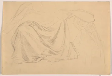 Desenho, Estudo para "Justiça e Paz:, Drapeado, 1878-86