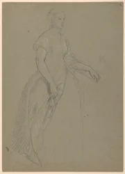 Desenho, Estudo para "Receção a Martha Washington", 1860