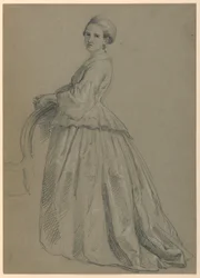 Desenho, Estudo para "Receção a Martha Washington", 1860