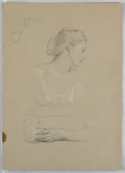 Desenho, Estudo para "Receção a Martha Washington", 1860
