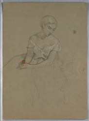 Desenho, Estudo para "Receção a Martha Washington", 1860