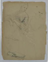 Desenho, Estudo para "Receção a Martha Washington", 1869