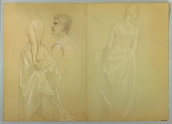 Desenho, Estudo para "Mrs. Washingto", 1878-86 e 1860