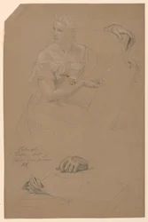 Desenho, Estudo para "Filosofia da Arte Cristã", 1868