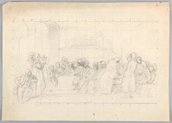 Desenho, Estudo para "Grupo Científico", 1858